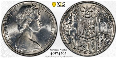 1966 50C KM-67  Ag MS63