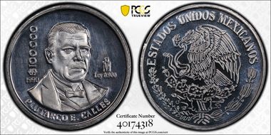 1990-Mo P100K P PL-91C Lead  Plain Edge PR64CAM