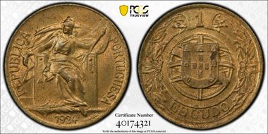1924 Escudo MS64