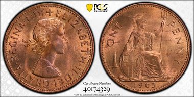 1963 1D S-4157 MS64RB