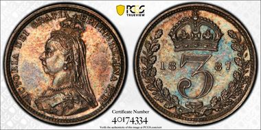 1887 3D S-3931 Jubilee Head AU58