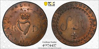 1797 Tk 1/2D DH-1 Carnarvonshire, Bangor MS64RB