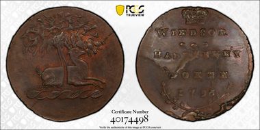 1795 Tk 1/2D DH-1a Berkshire, Windsor MS63BN