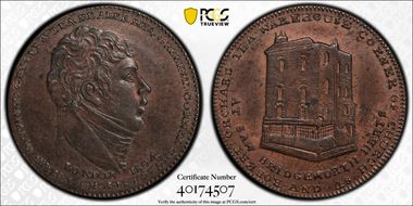 1804 Tk 1/4D DH-1063 Middlesex, Orchard's MS64BN