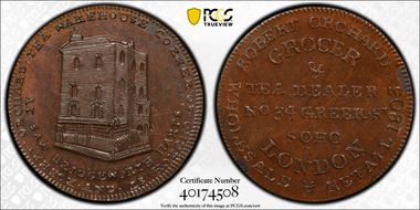 1803 Tk 1/4D DH-1062 Middlesex, Orchard's MS65BN