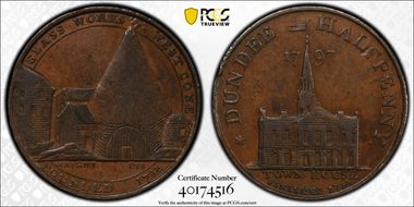 1797 Tk 1/2D DH-17 Angusshire, Dundee AU58BN