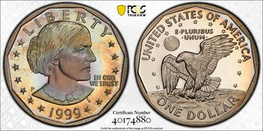 1999-P SBA$1 PR68DCAM