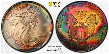 1993 $1 Silver Eagle MS67