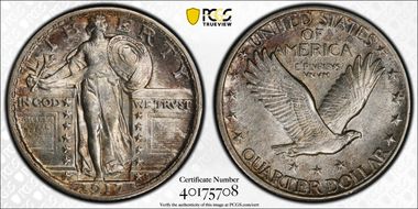 1917 25C Type 2 MS63FH