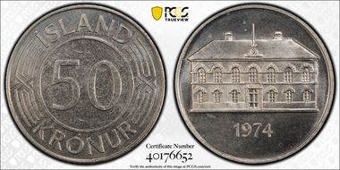 1974 50 Kr KM-19 SP64