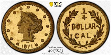 1871 G25C BG-861 MS66PL