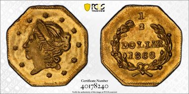 1868 G50C BG-906 MS66