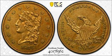 1834 $2.50 Classic XF45