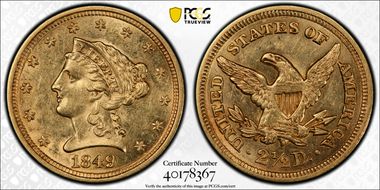1849 $2.50 MS60