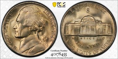 1945-S 5C MS66FS