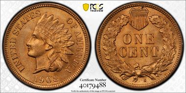 1908-S 1C MS66RD
