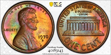1970-S 1C Large Date MS66BN