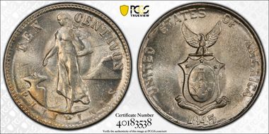 1945-D 10C Allen-9.05b Doubled Die MS62