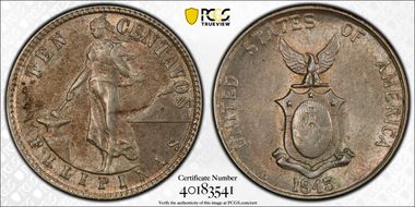 1945-D 10C Allen-9.05c Doubled Die AU53