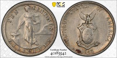 1945-D 10C Allen-9.05c Doubled Die N1