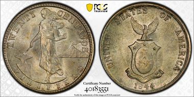 1944-D/S 20C Allen-12.04a MS64