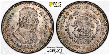 1962-Mo Peso KM-459 MS67