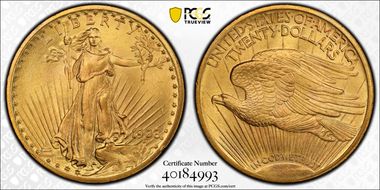 1908 $20 Motto MS66+