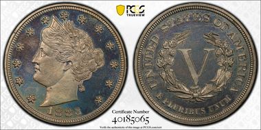 1883 5C No CENTS PR67CAM