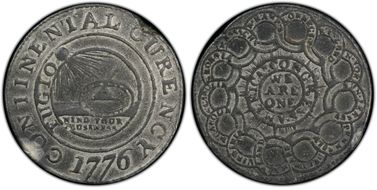 1776 $1 Continental 'Curency', Pewter N1
