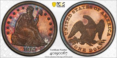1865 $1 PR65