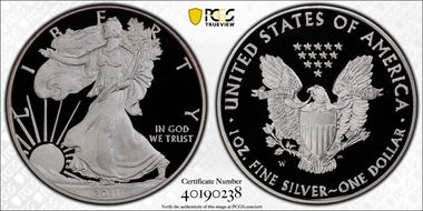 2011-W $1 Silver Eagle 25th Anniversary Set PR70DCAM