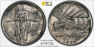 1928 50C Oregon MS63