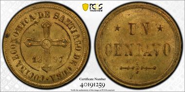 1897 Tk 1C Rulau-Ori 100 Brass Cocina Economica MS63