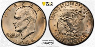 1974-D $1 MS66+