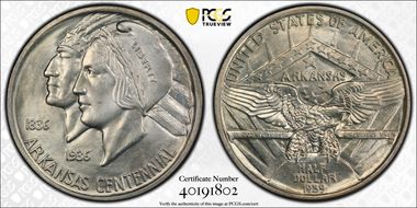 1939 50C Arkansas MS65