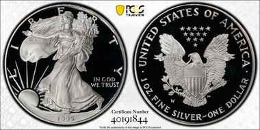 1995-W $1 Silver Eagle PR69DCAM
