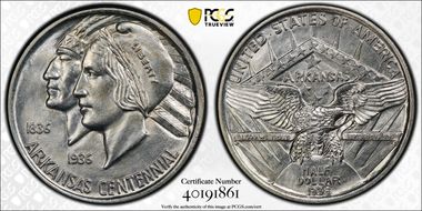 1938 50C Arkansas MS64