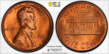 1961 1C MS66+ RD
