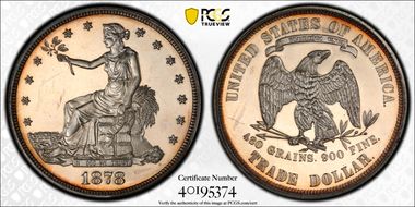 1878 T$1 Trade PR62