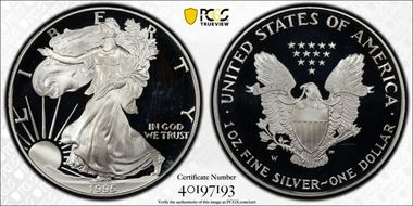 1995-W $1 Silver Eagle PR66DCAM