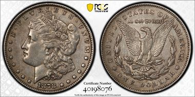 1878 7TF $1 Reverse of 1878 XF45