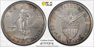 1908-S Peso KM-172  Ag N1