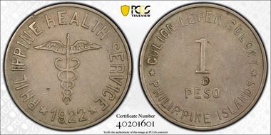 1922 Peso KM-17 with PhM C/M Curved Wings VF35