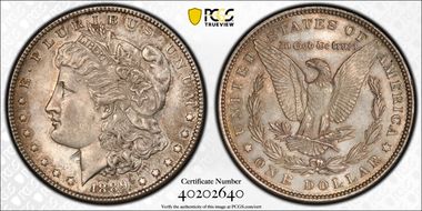 1889 $1 VAM 23A Clashed IN MS62