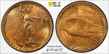 1922-S $20 MS64