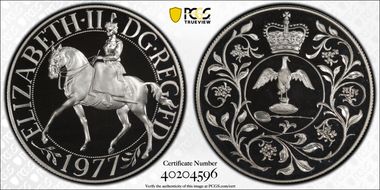 1977 25p Jubilee Ag S-LL2 PR69DCAM