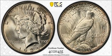 1934-D $1 MS64+
