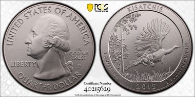 2015-P 25C Kisatchie NP 5 oz Silver SP69