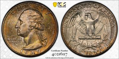 1949-D 25C MS67