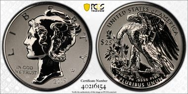 2019-W $25 Palladium, Reverse Proof PR70